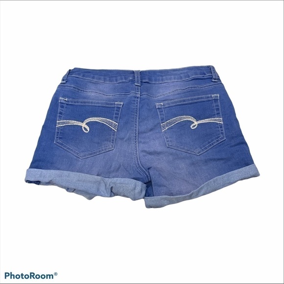 JUSTICE Cuffed Denim Shorts size 14 - Picture 3 of 5